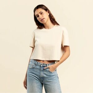 Nuuds CROPPED TEE Bone